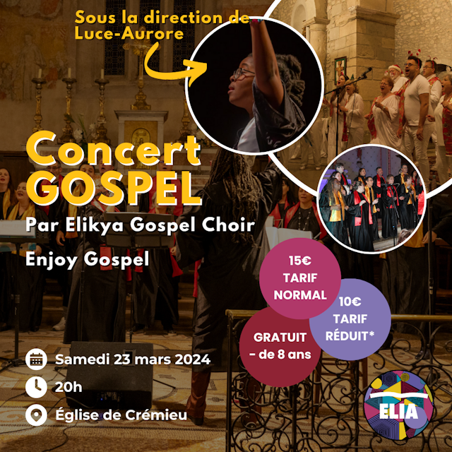 Concert Gospel de Crémieu - 23 mars 2024